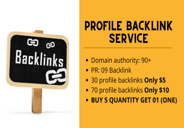 Manually Profile backlinks SEO Linkbuilding in pr 09 & da 80+ domain