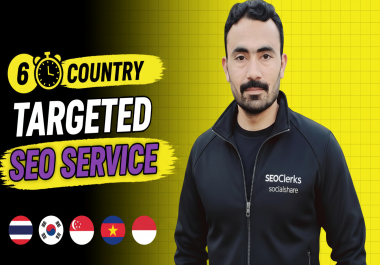 Country Targeted SEO Website Traffic Backlinks Thailand Indonesian Korean Cambodian Singapore