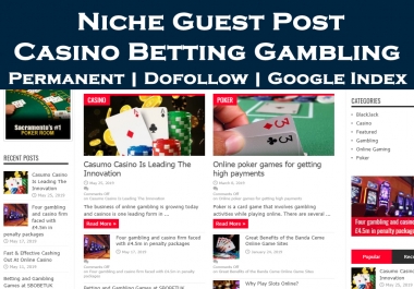 Write and Publish Guest Post on Casino Betting Gambling Blog