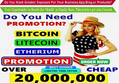 Crypto TOKEN Promotion Best social Media marketing for Cr pto offers promotion To Over 300k