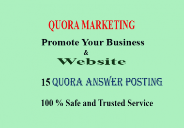 I will Promote your website in 15 HQ Quora Answers
