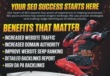 Brought Back Rankings With DEADPOOL & WOLVERINE SEO PACKAGES Manual Work High DA DR 1200+Backlinks