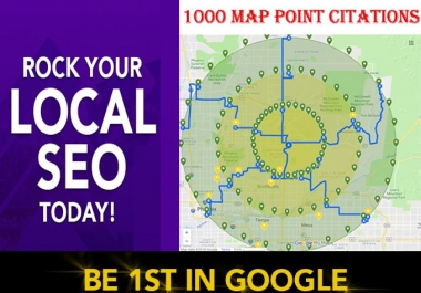 I will do 1000 google map point citations for any country any locations