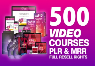 I will give you 500 video courses with resell rights