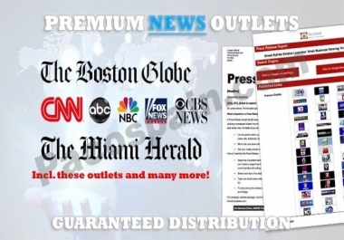 Submit a Press Release To PREMIUM Media Outlets