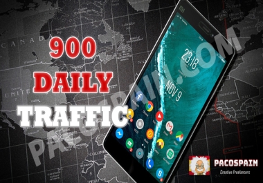 900+ organic & social WEB TRAFFIC for your site