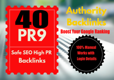 Get Top 40 High Authority Profile Backlink From DA 60+ All PR 9-6 UNIQUE Domain