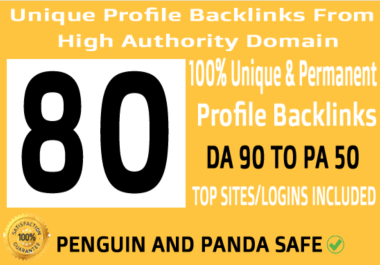 Get 80 HQ PR 9-4 Authority Profile Backlinks With HIGH DA PA upto 95 plus