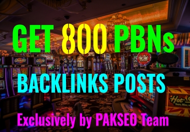 ULTIMATE SE0 800 PBNs Backlinks Posts on DA 70+ low spam score Bk8,  Casino,  UFAbet,  poker,  judi