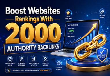 Boost Websites Rankings With 2000 Authority Backlinks-1000 Tier 1-1000 tier 2