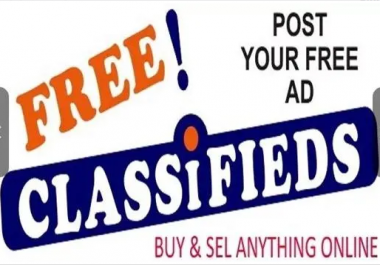 I will do 20 Classified Ads Submission,  Manually