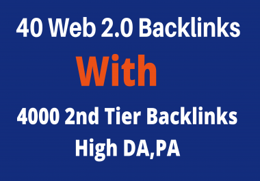 40 Web 2.0 Blog With 4000 2nd Tier Backlinks High DA, PA