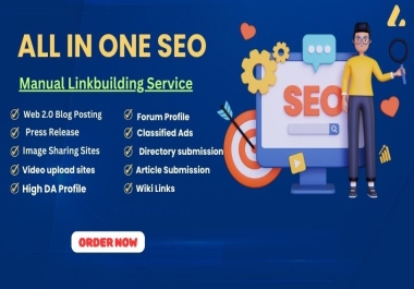 All In One Manual SEO Link Building Service - 1000+ High-Quality Backlinks