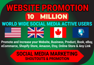 I will promote and advertise your website,  business,  blog or any link on social media
