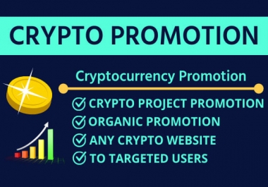 I will promote crypto,  ico,  airdrop,  token or coin marketing on social media