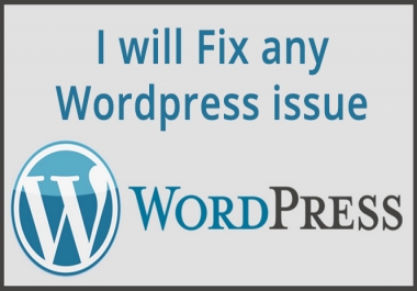 I will fix any Wordpress issue