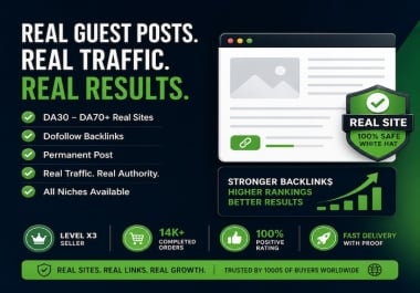 10 High DA & Traffic Guest Post With Dofollow Backlinks