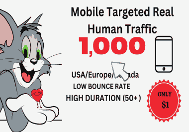 Mobile Targeted Real Human Traffic from USA/Europe/Canada