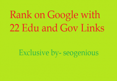 Rank on Google with 22 Edu and Gov Links