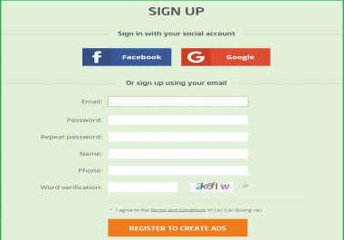 Get you 10 website signups with confirmation