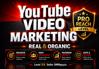 Boost YouTube Video Reach with Premium Real Audience Powerful Package