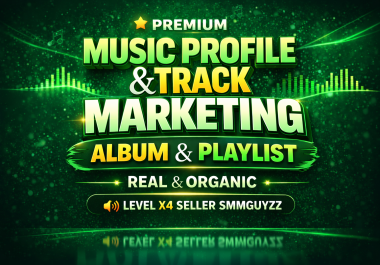 Real Music Promotion Album,  Playlist OR Artist PROFILE Unique Listeners