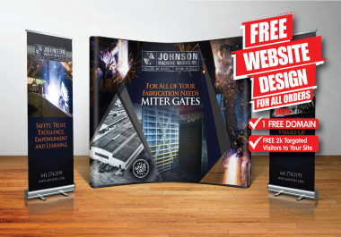 Design backdrop trade show banner ads with free web design