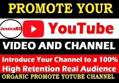 YouTube High Quality Video Promotion Real Active Audience
