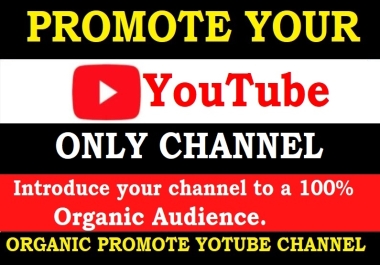 YouTube Chanel Account Or Video Marketing and Promotion Real Active User
