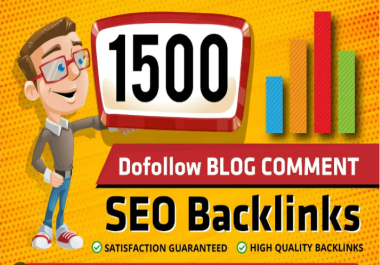 Manual Dofollow 1500 Blog comment Low OBL Backlinks on High DA sites