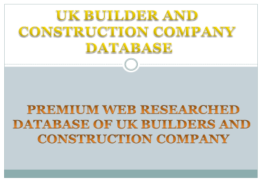 13K+ Records of UK Builders & Construction Companies