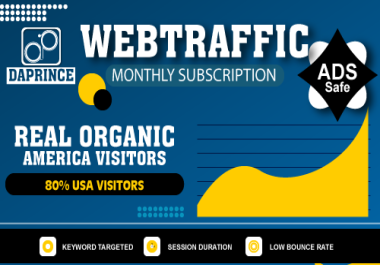 USA real human Website TRAFFIC Monthly Service