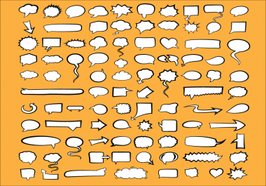 Get Fantastic collection of 96 Vector Speech Bubbles