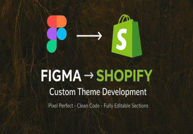 I will convert figma to shopify website,  build custom shopify theme