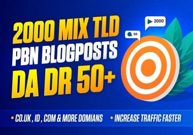 WEEKLY 2000 MIX TLD NICHE Dofollow PBN BLOGPOSTS - DADR upto 80+. com. co. uk. id Clean & Spam Free
