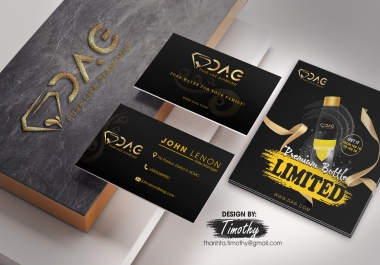 BEST COMBO 3 IN 1 LUXURY Logo+Business card+Flyer for your brand