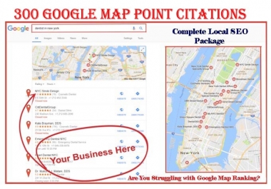 do 300 google Map point citations for any country any location