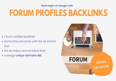 1000 Forum Profile Backlink for Your Website within 24 hours