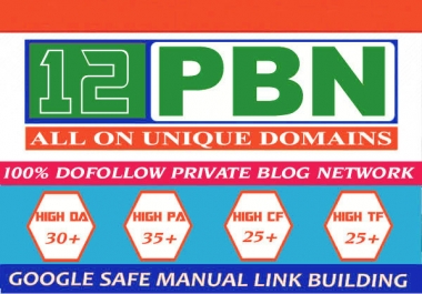 12 Permanent Homepage PBN 20+ DA PA CF TF SEO for Google top ranking