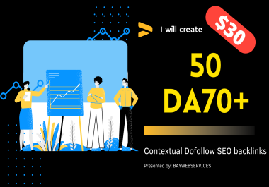 50 WEB2.0 High DA70+ Contextual Dofollow SEO Links