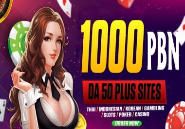 Get 1000 PBN Backlinks on High DA30-70+ Buy Dofollow backlinks