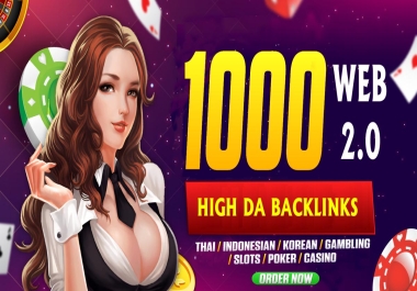 Get 1000+ High DA WEB 2.0 Backlinks,  Buy Dofollow backlinks,  ALL LINK ARE ACCEPTED