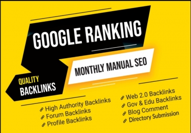 Manually 1000 Web 2.0 Blogs,  Top Brands,  PDF,  Forum,  Edu & Social Links High DR Backlinks - Rank