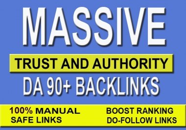 Google SEO with DA 90+ manual high Authority Backlinks