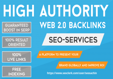 Exclusive Offer - add 80+ Web 2.0 High Authority Profile Backlinks On DA80-100 Sites