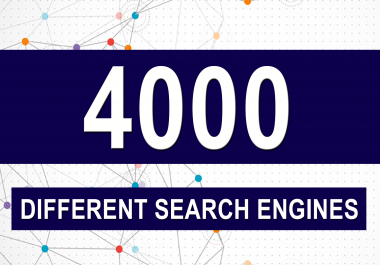 Submit site to over 4000 different search engines and fast indexing