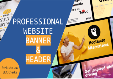 Design professional website banner,  header or slider