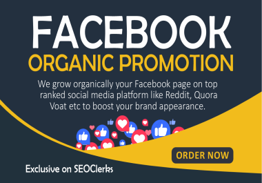 Organic Page Promotion and page followers