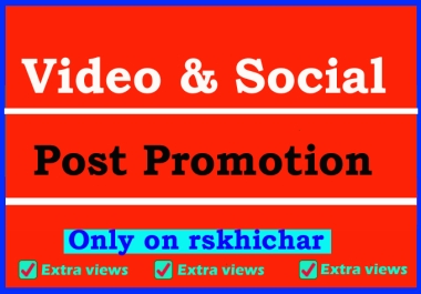 Instant social video & post promotion And marketing