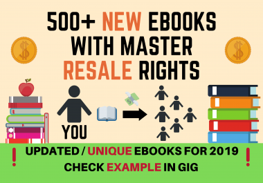 500+ HIGH QUALITY,  UNIQUE MRR EBOOKS,  UPDATED FOR 2019